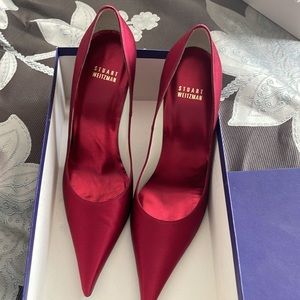 Size 9 Brand New Red Satin Heels